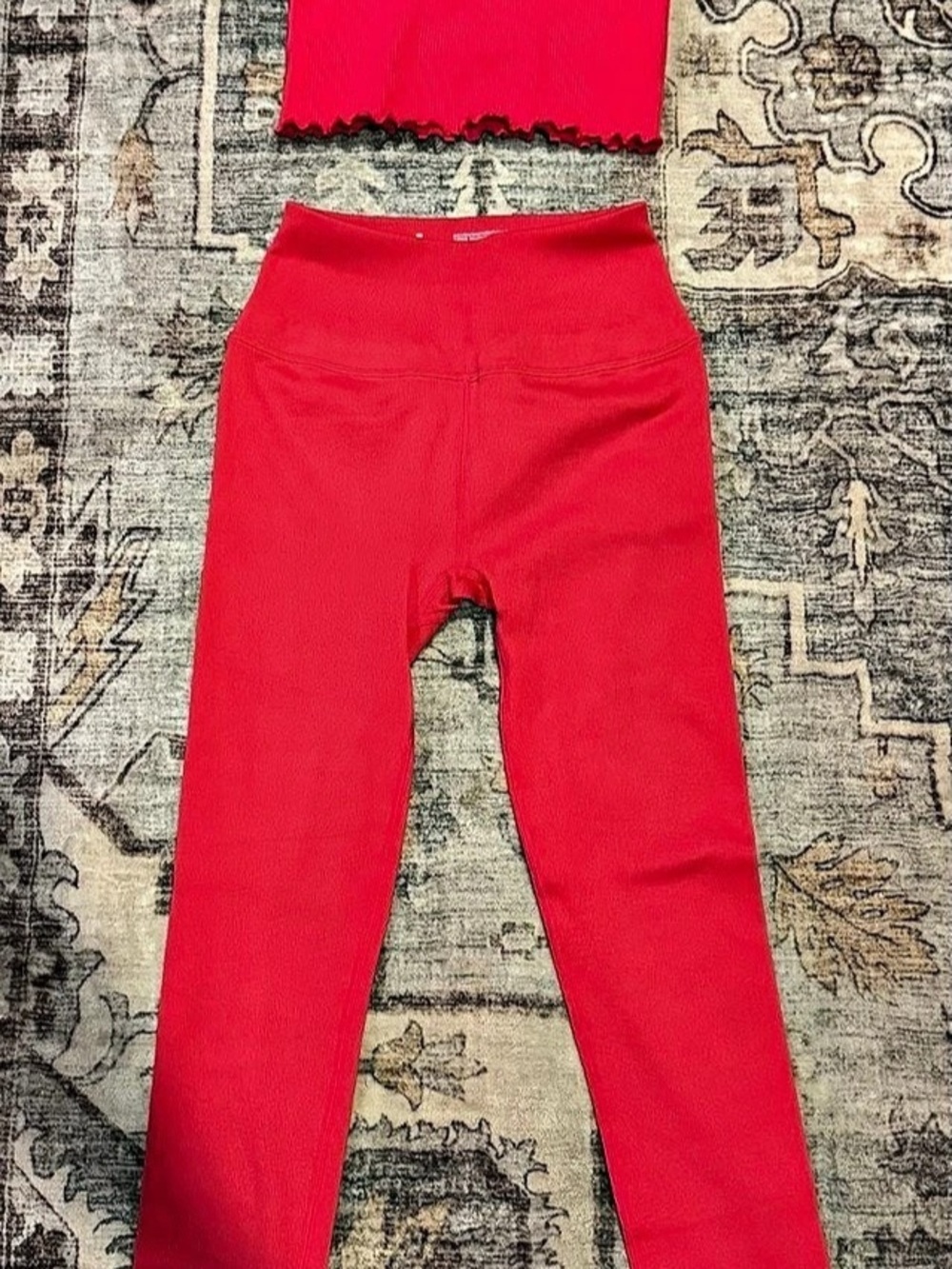 PINK Victoria’s Secret Ribbed Leggings & Sports Bra Set XS/S